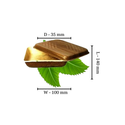 250ml Palm Leaf Box with Lid (Pack of 3)