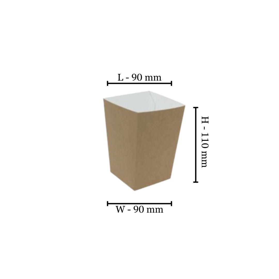 Pop Corn Box 500ml - Kraft (Pack of 50)