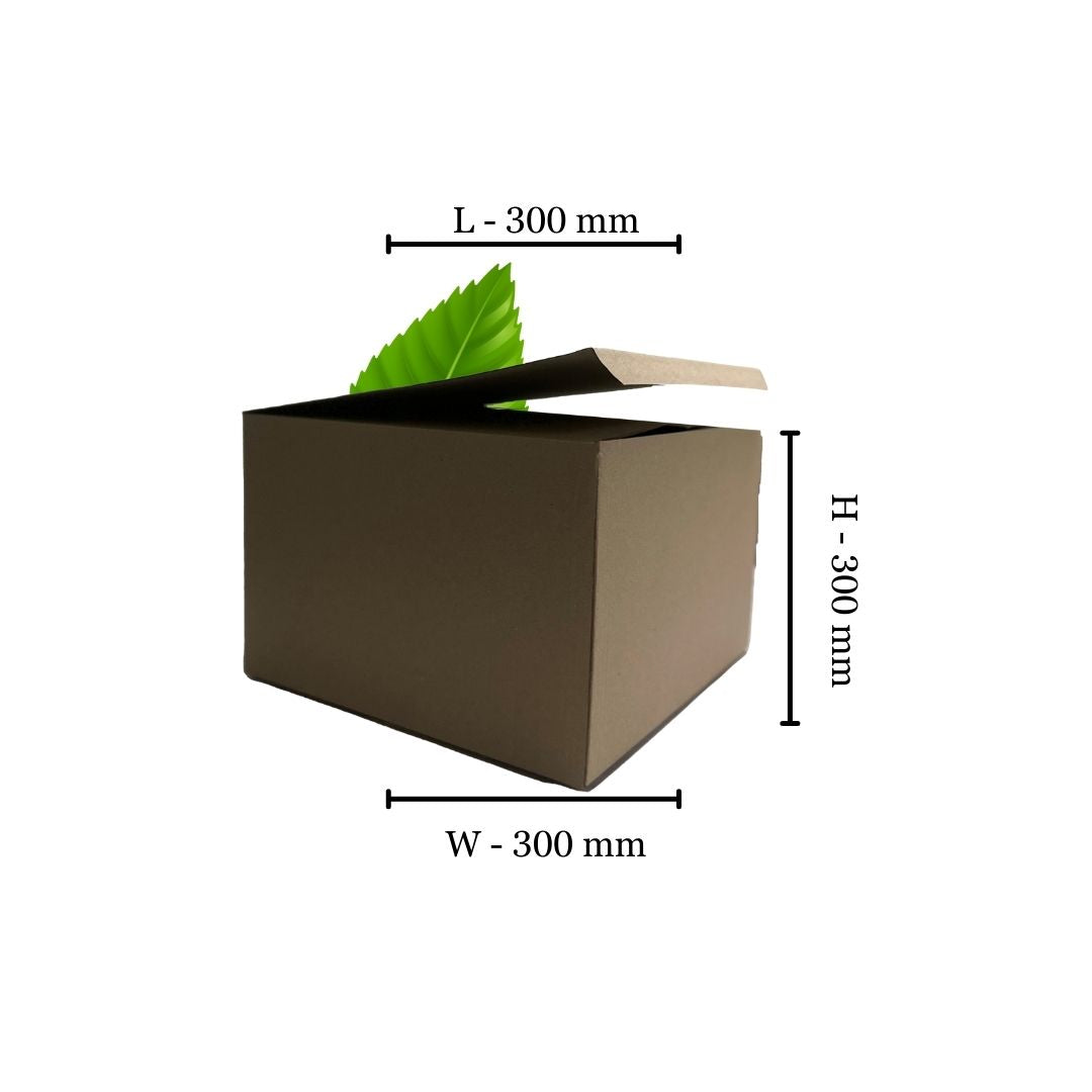 Self Locking Kraft Large Cube Box - 300x300x300mm - (Pack of 10)