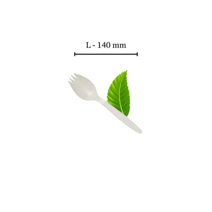 Cornstarch Spork L140mm (Pack of 100)