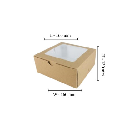 Freezer grade Cake Box - 6" - 160x160x130mm (Pack of 25)