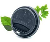 350ml/ 500ml  CPLA Coffee Cup Lid - Black (50 Per Pack)