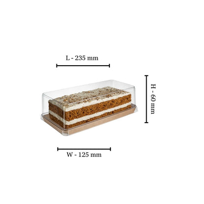 235x125x60mm shallow loaf Base & PET Lid (Pack of 10)