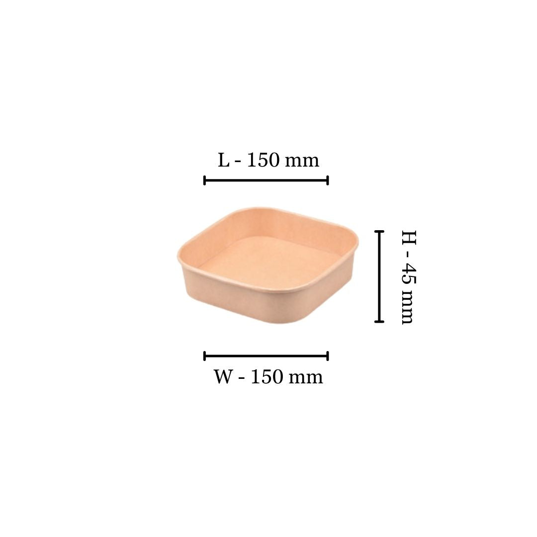 Kraft Square Kraft Bowl 750ml (50 per pack)
