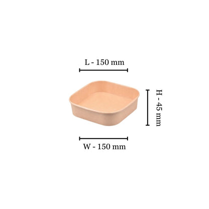 Kraft Square Kraft Bowl 750ml (50 per pack)