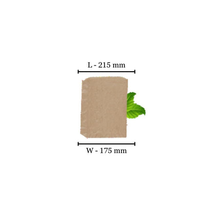 Flat Paper Bag Kraft Size 2 - 175x215mm (Pack of 1000)
