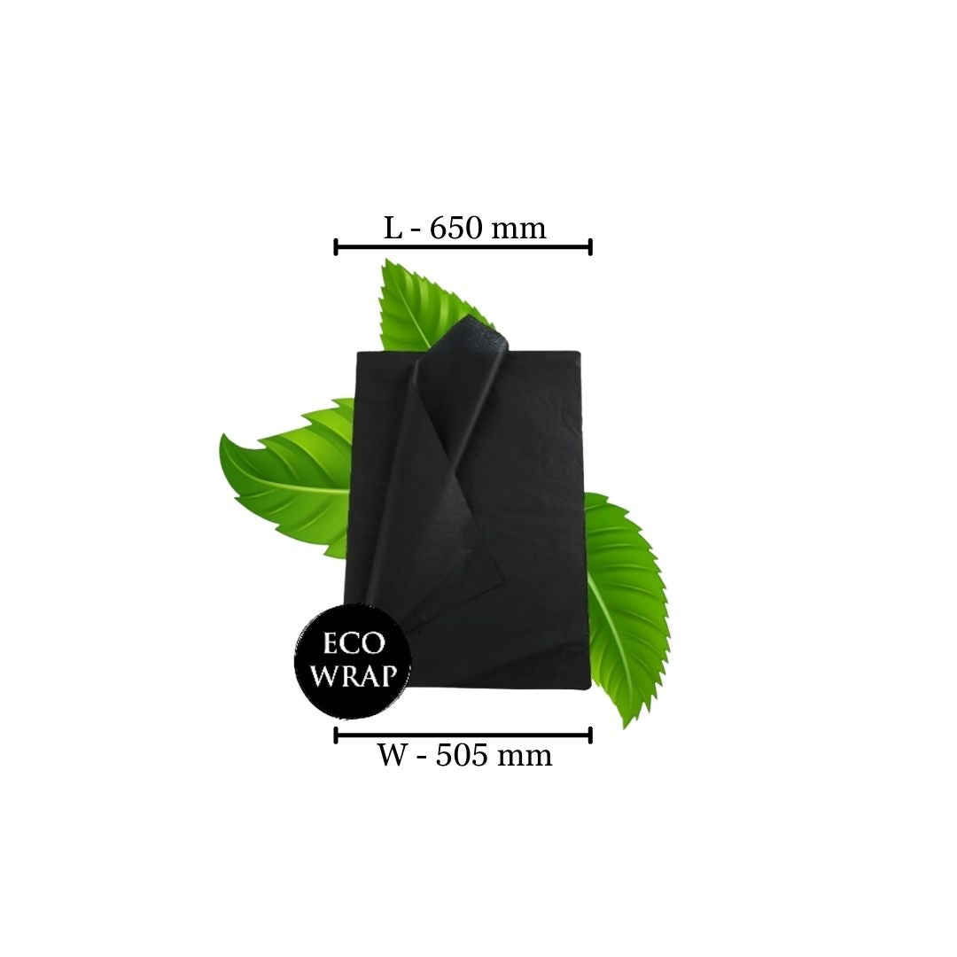TISSUE PAPER SHEETS - BLACK (10 sheets per pack)