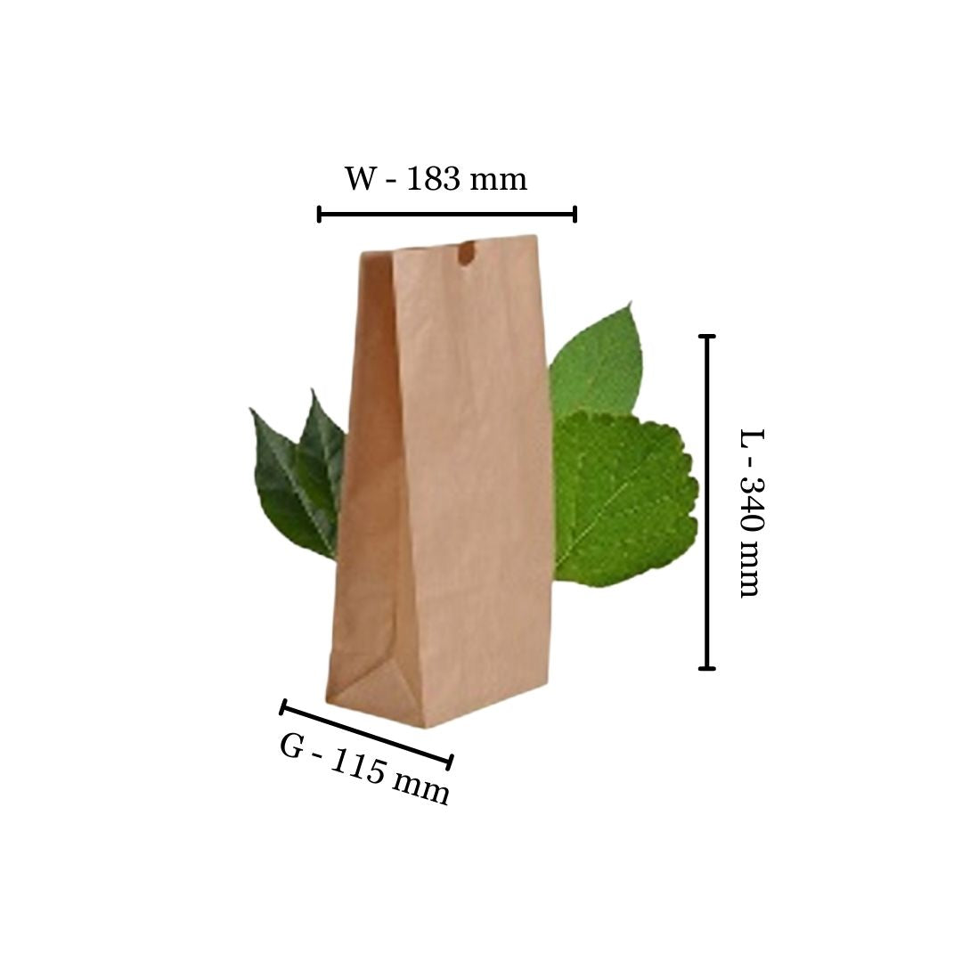 Brown Bag No.12 335 X 180 X G115 (Pack of 250)
