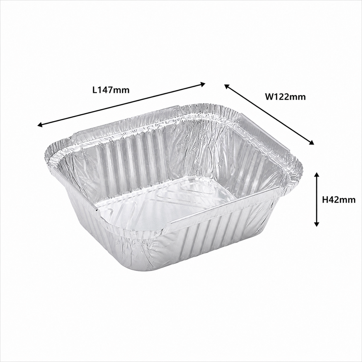 Foil Tray W4133 - 147x122x42mm (465ml) (Pack of 125)