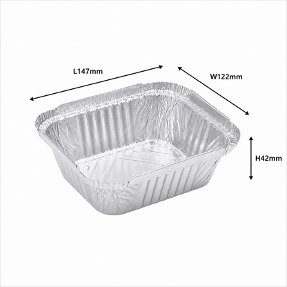 Foil Tray W4133 - 147x122x42mm (465ml) (Pack of 125)