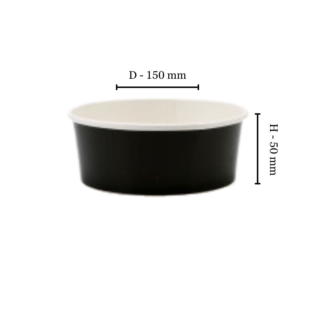 Recyclable Black Salad Bowl 500ml (Pack of 50)