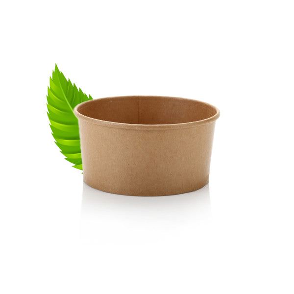 Kraft LDPE Lined Salad Bowl ONLY 1000ml (50 per pack) NO LID AVAILABLE