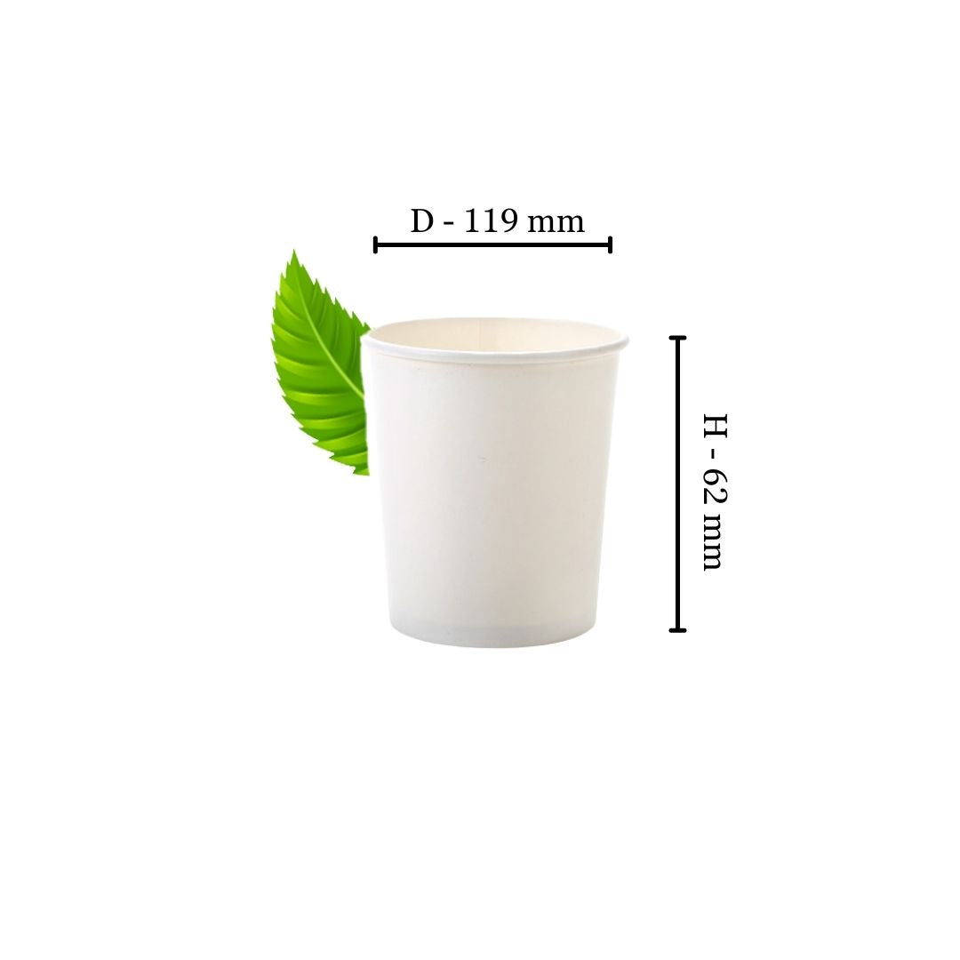 Recyclable 1000ml White Ice Cream/Soup Tub (Pack of 25)