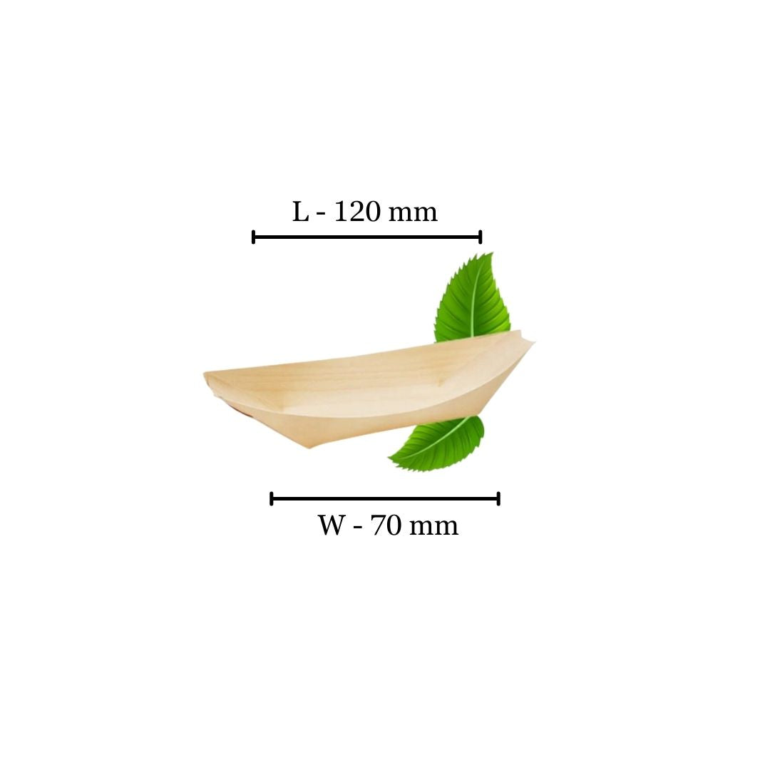 Bamboo Boat Small - 120x70mm (Pack of 50)