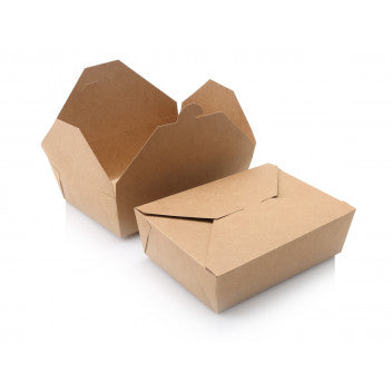 1300ML premade kraft food lunch box #8 (Pack of 50)