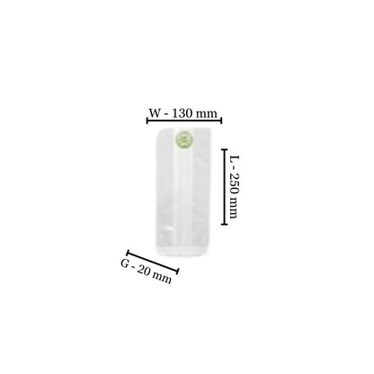 Compostable PLA Bags - 1100ml L250xW130xG20  (Pack of 100)
