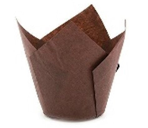 Brown Tulip Muffin Cup 175x175x50mm (Pack of 200)