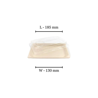 Bagasse Large Sushi Tray 217 x 136mm (Pack of 100)