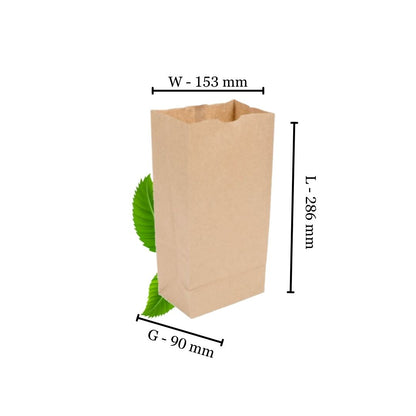 SO6 Kraft Bags 300 X 150 X G90MM (Pack of 500)