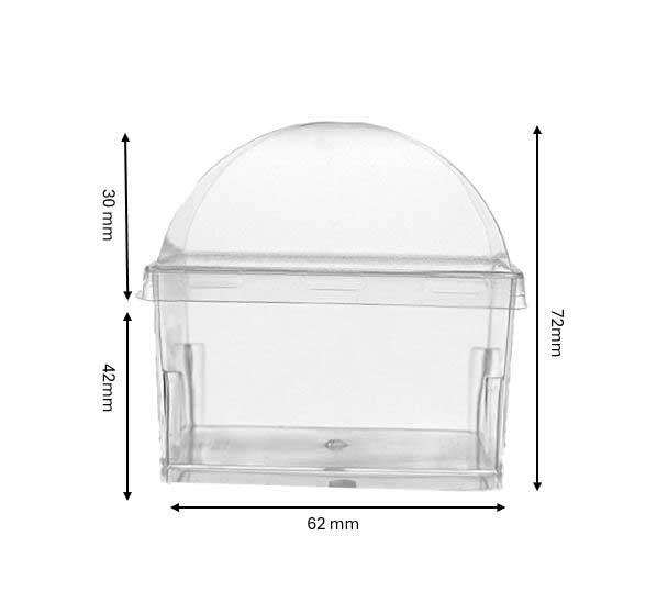 Reuseable Dessert Cup & Lid 62x40mm - 110ml - (Pack of 10)