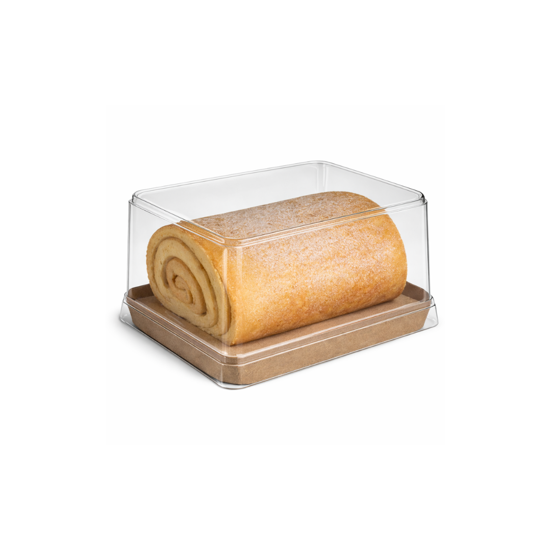 175x125x90mm SWISS ROLL Base & PET Lid (Pack of 10)