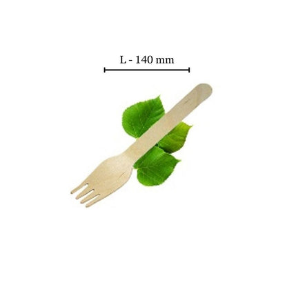 Wooden L140mm Fork (Pack of 100)