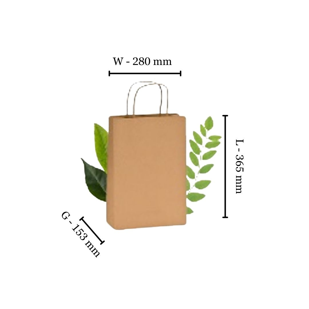 Thriftypak with Compostable  Twist Handles 90gsm (250 per pack)