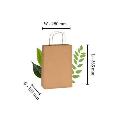 Thriftypak with Compostable  Twist Handles 90gsm (250 per pack)