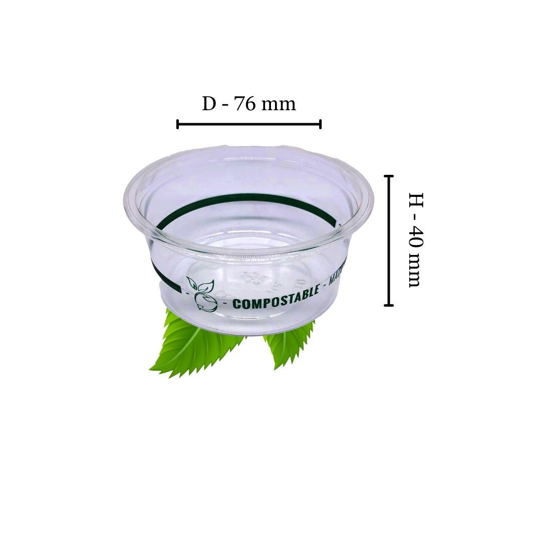 90ml PLA Portion Tub (100 per pack)