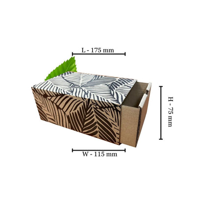 Kraft Sleeve & Base Box with Black Design - Small 175x115x75mm (Pack of 10)