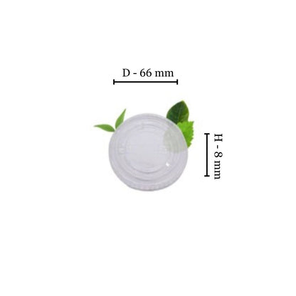 PLA Multi-fit Lid - Fits 30ml/60ml/90ml Portion Cups (Pack of 100)