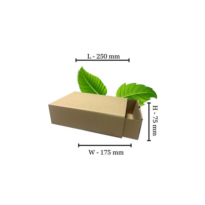 Plain Kraft Sleeve & Base Box - Medium  250x175x75mm (Pack of 10)