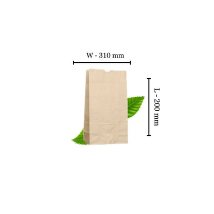 SO4 Kraft Bags 220 x 125 x G75mm  (Pack of 500)