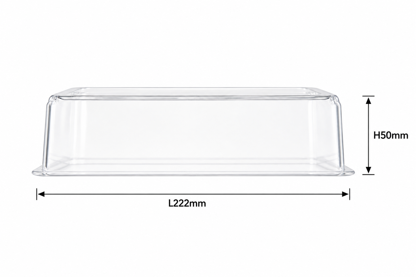 50mm (high) PET Lid for Sushi Tray - Fits BDG0355-B (Pack of 100)