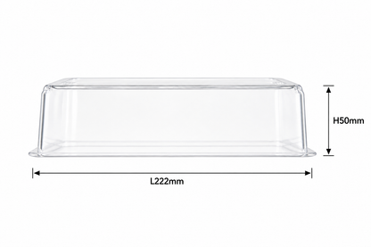 50mm (high) PET Lid for Sushi Tray - Fits BDG0355-B (Pack of 100)
