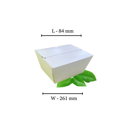 WHITE Small Preformed Lunch Box (pack of 150)
