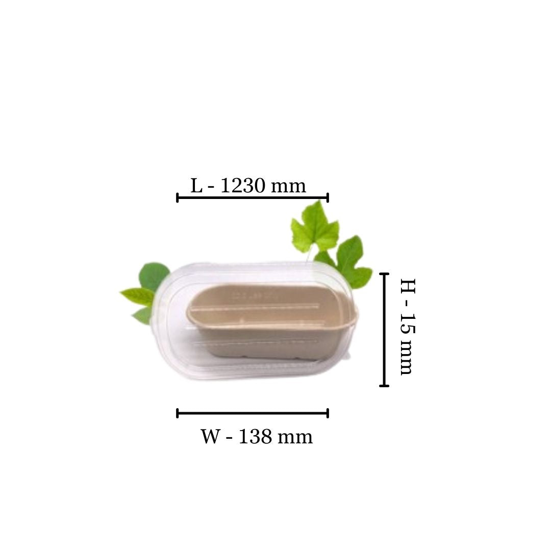 PET Multi-fit lid - fits bagasse BSC & B2C850/1000 container  (Pack of 50)
