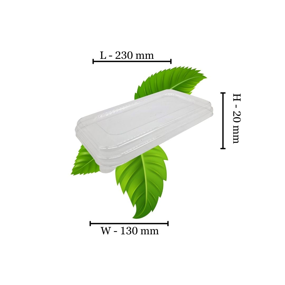 PET Lid for Rectangular Container - Fits BDG0346 (Pack of 50)