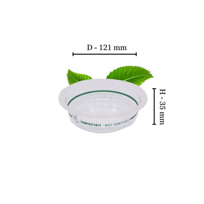250ml PLA Tub - 121mm - NO LID (50 per pack)