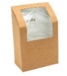 Natural Kraft Half Wrap Box with Window (50 per pack)