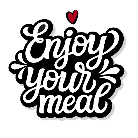 Biodegradable Generic ENJOY YOUR MEAL  Stickers D50mm  - 15/Sheet
