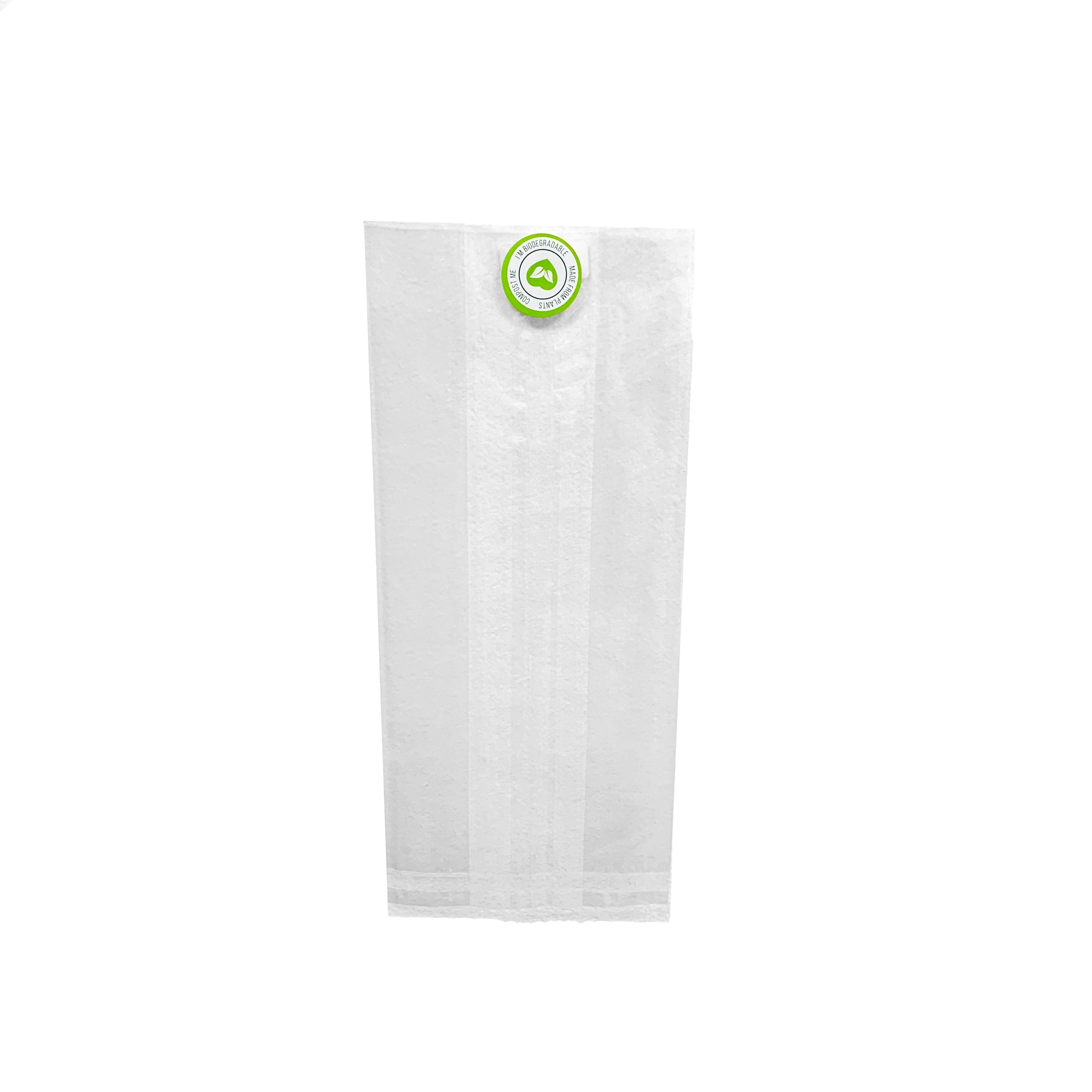 Small Compostable PLA Bag L200xW83xG54  (Pack of 100)