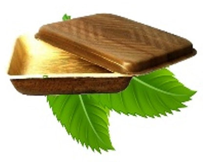 250ml Palm Leaf Box with Lid (Pack of 3)