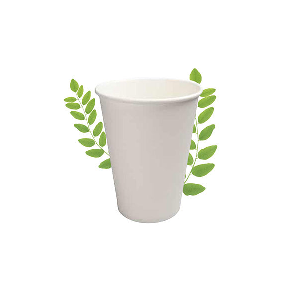 350ml Compostable Plain Single Wall Cup  (50 Per Pack)