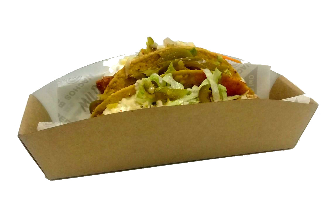 Natural Kraft Open Taco Box 17x5x6cm (Pack of 50)