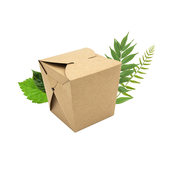 Natural Kraft Noodle Box (8x8x10cm)(50 Per Pack)