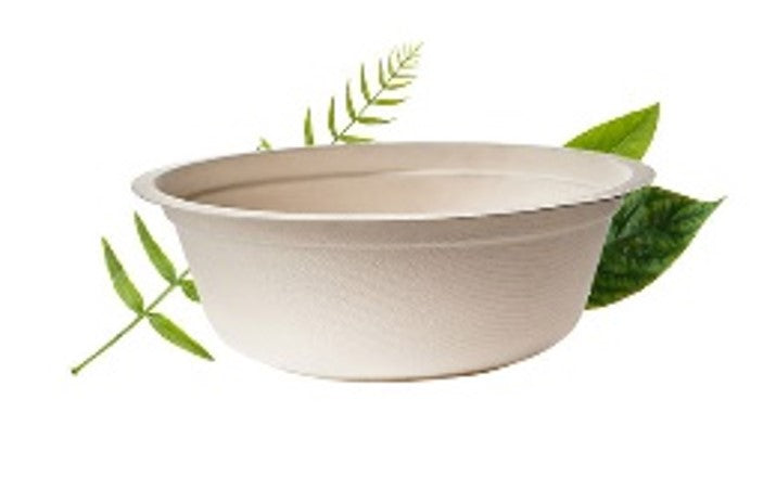 500ml Biodegradable Bowl - Bagasse (50 Per Pack)