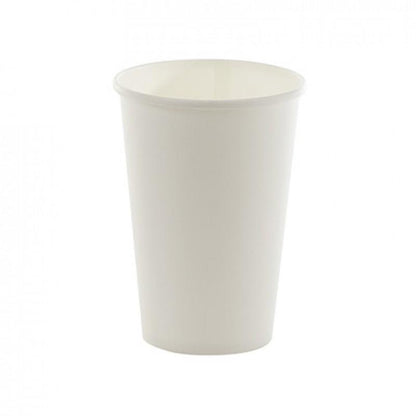 500ml Plain White Double Wall Coffee Cup - PLA Lined (Pack of 25)
