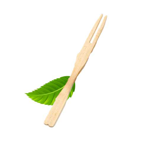 Bamboo Chip Fork - 9cm (100 Per Pack)