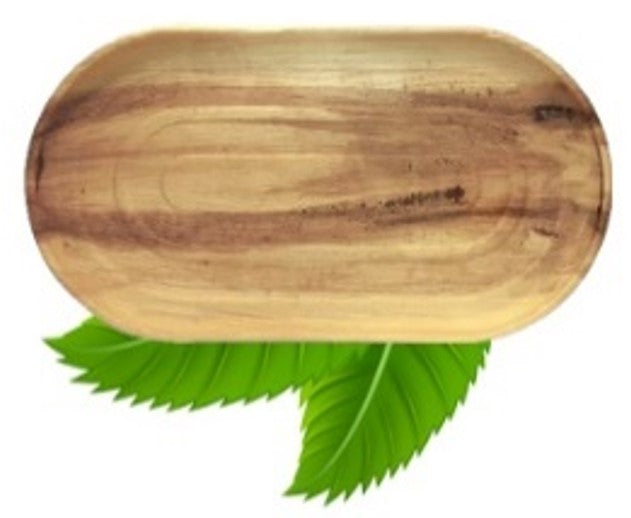 56cm Palm Leaf Oval Platter (Pack of 2)